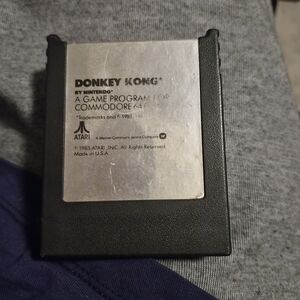 1983 Atari Inc. Donkey Kong Cartridge By Nintendo For Commodore 64 Computers